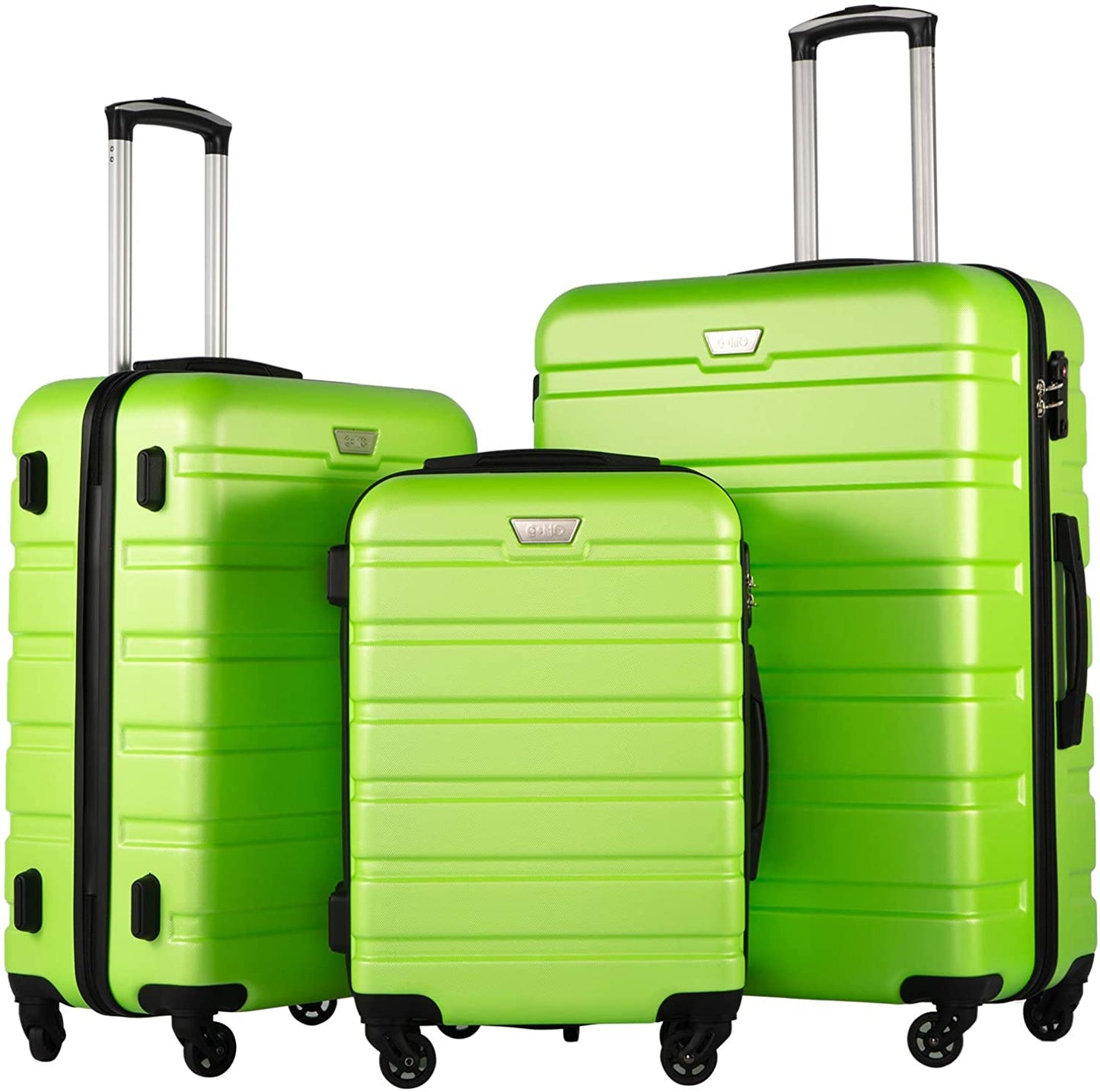 Traveling Luggage Set - 3 Piece Suitcase Set With Spinner Wheels & TSA Lock