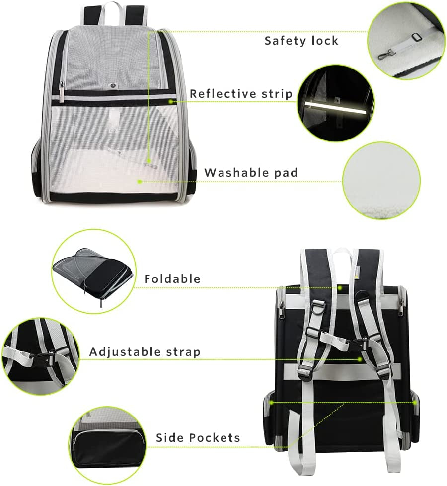 Pet Carrier - Travelling Pet Carrier Backpack for Cats and Dogs