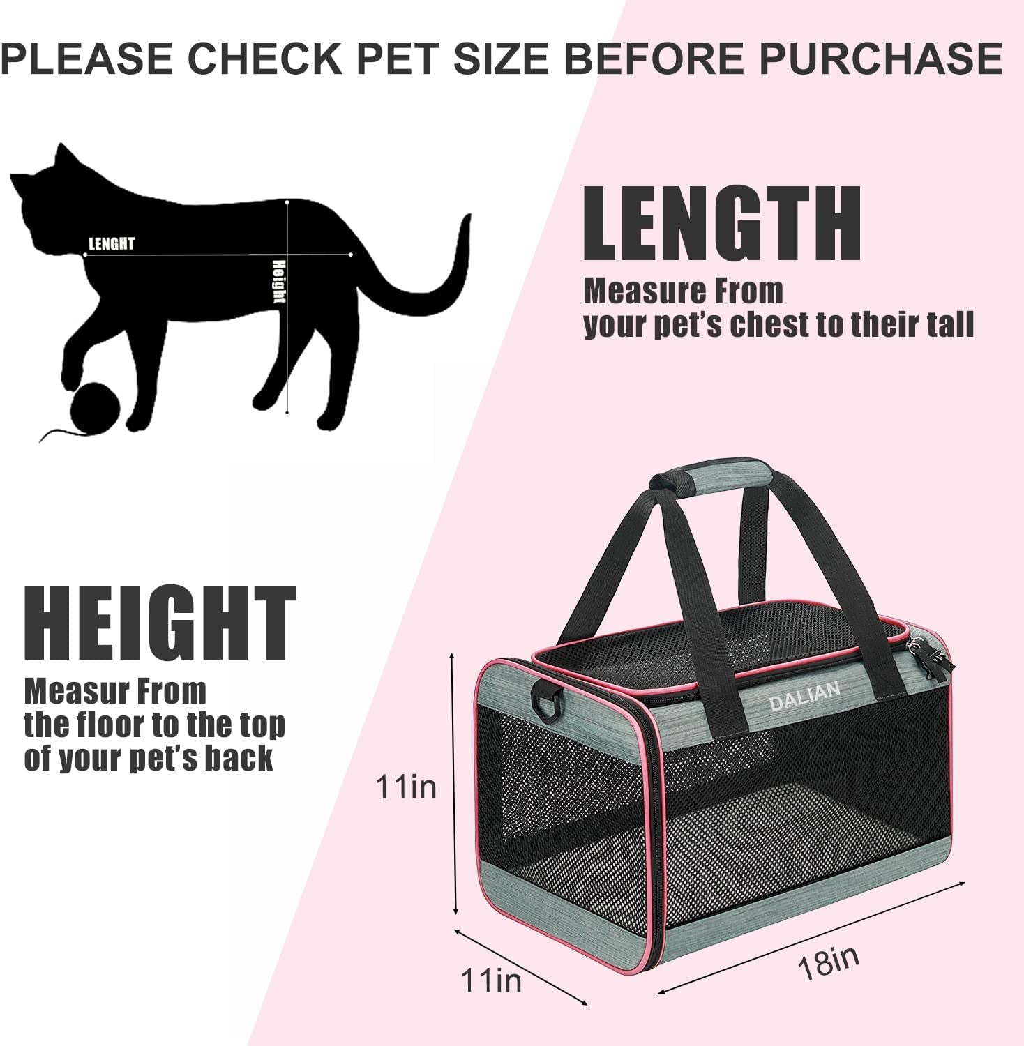 Cat Carriers - Soft-Sided Cat Carrier Airline Approved Pet Travel Carrier