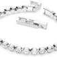 Clear Crystals Tennis Bracelet Rhodium Finish