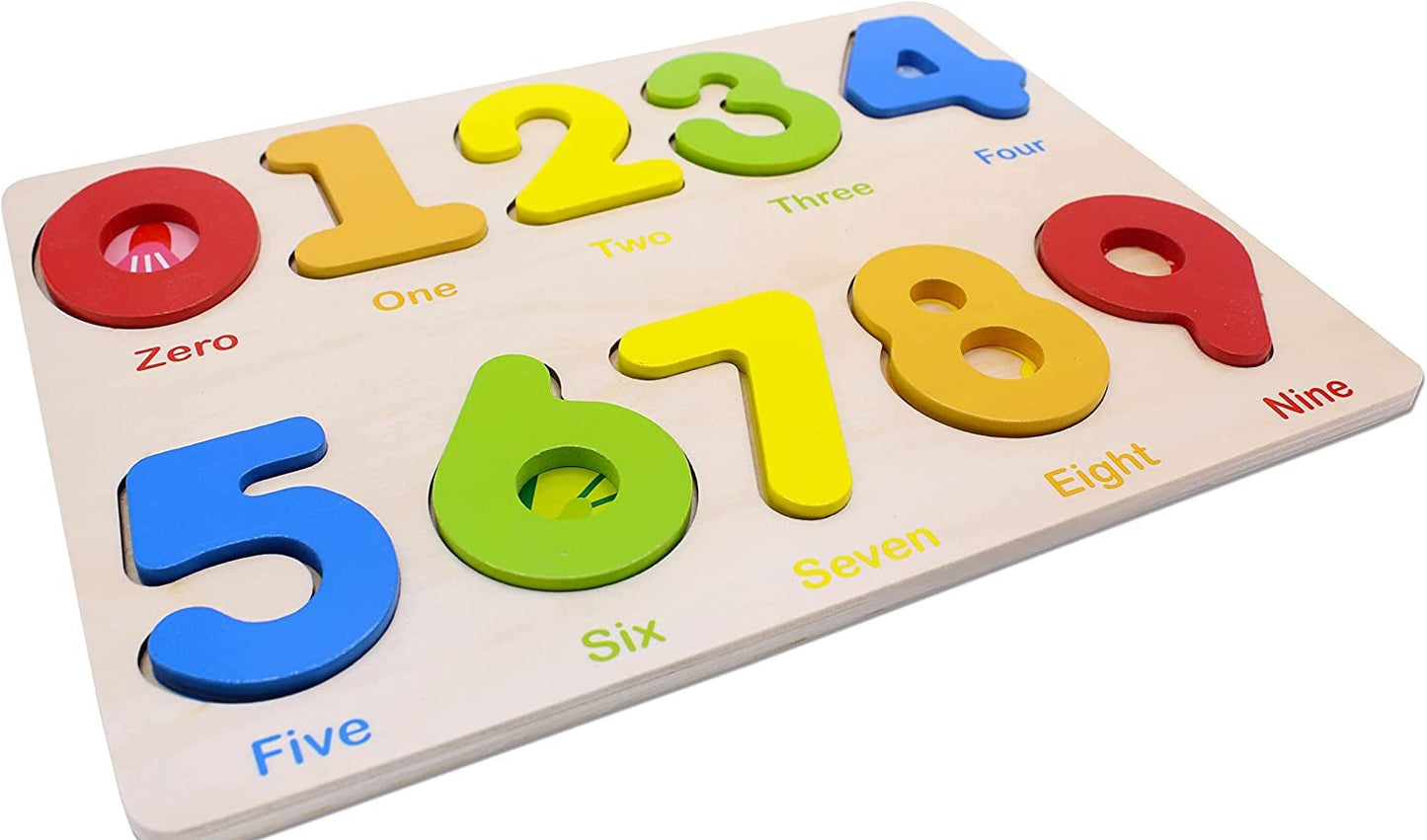 Wooden Preschool Learning Number Puzzles Toys Educational Toys