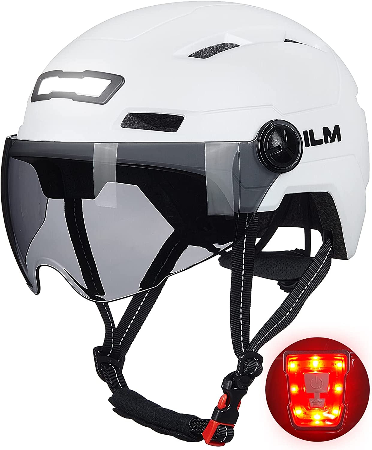 Adult Bike Helmet with USB Rechargeable LED Front and Back Light