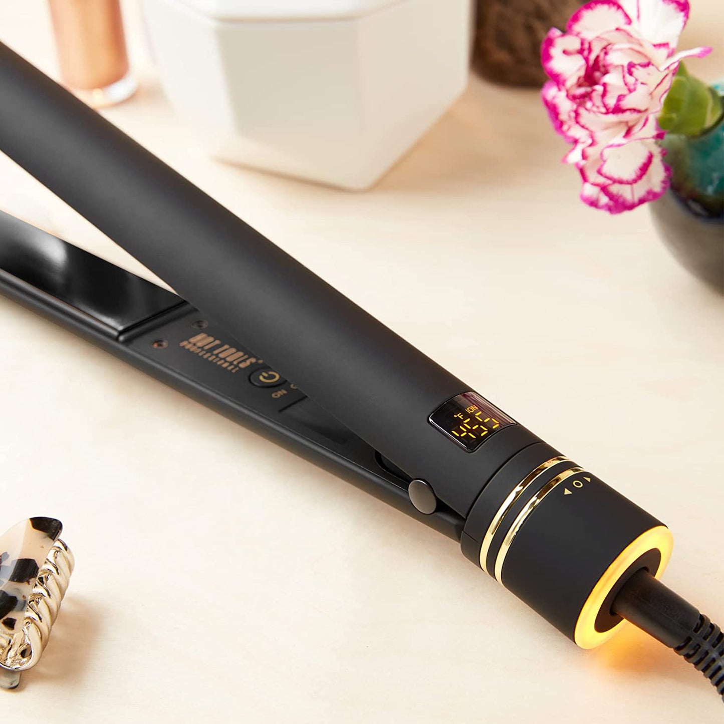 Pro Artist Black & Gold Flat Iron Salon Hair Straightening