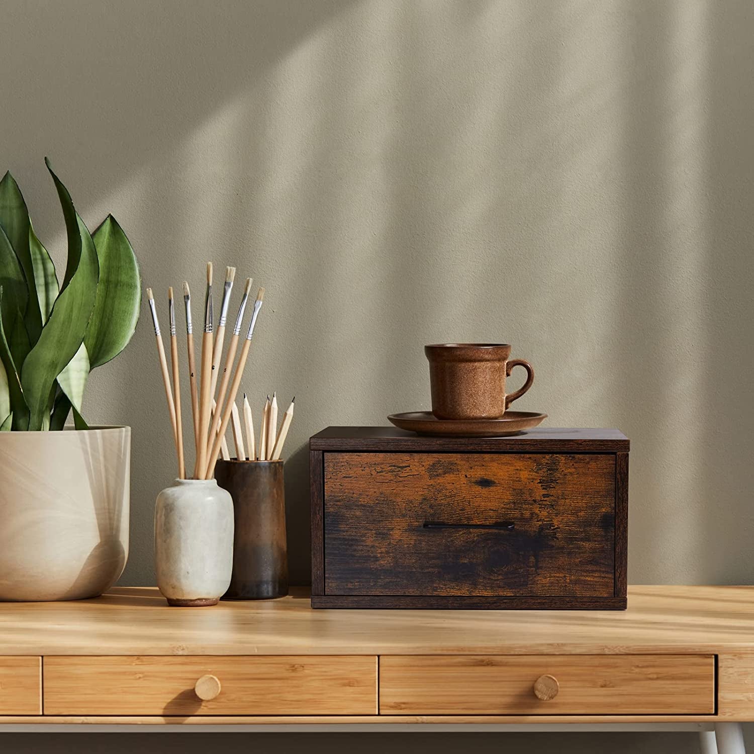 Wall Mounted Nightstand - Floating Nightstand Table with Drawer Bedside Shelf