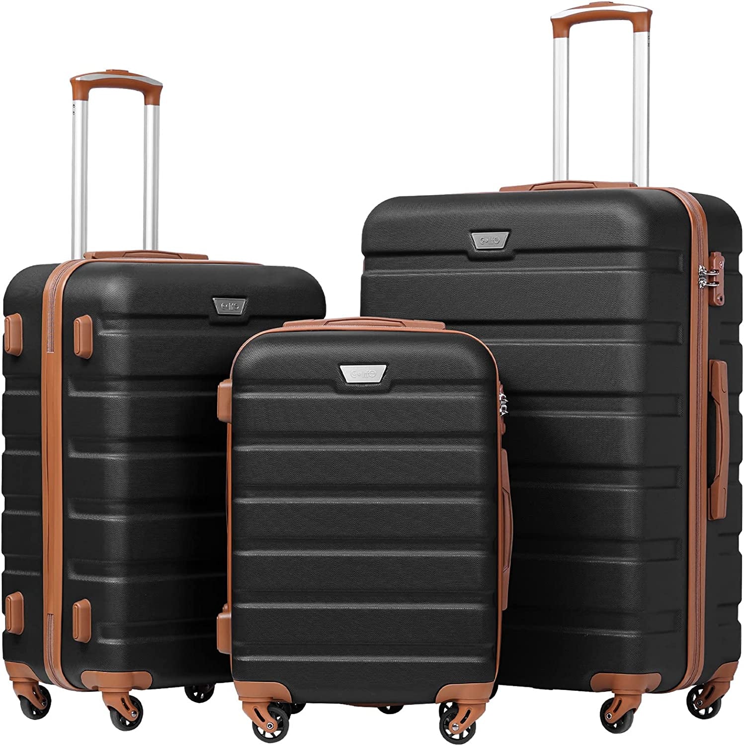 Traveling Luggage Set - 3 Piece Suitcase Set With Spinner Wheels & TSA Lock