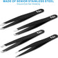 Tweezers Set - Professional Stainless Steel Tweezers for Hair Facial Splinter