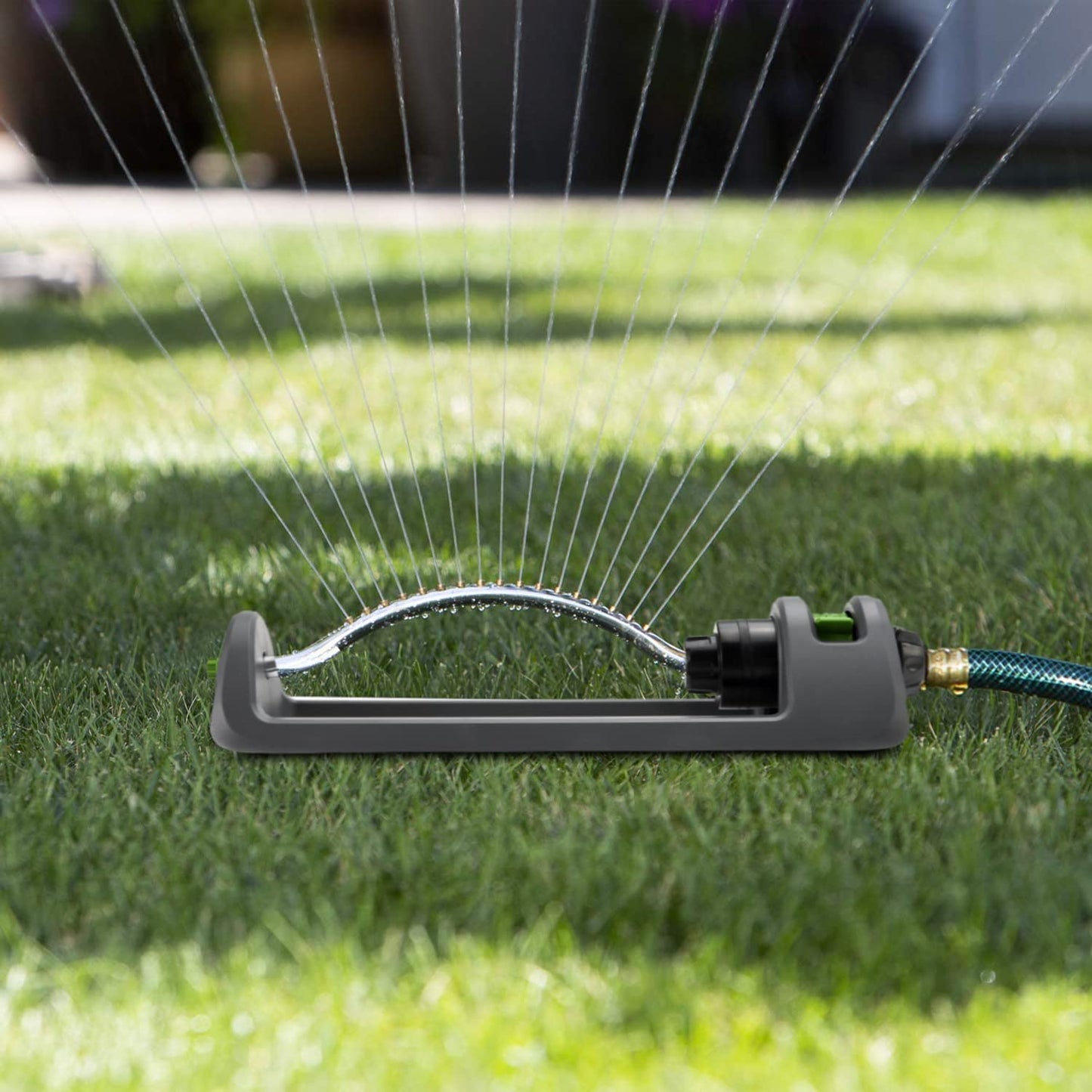 Lawn Sprinkler - Water Sprinkler with 18 Hole Brass Nozzles