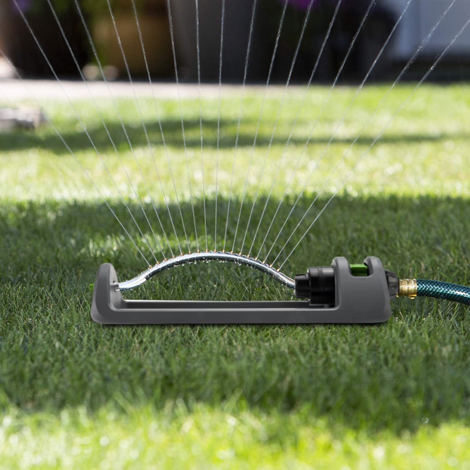 Lawn Sprinkler - Water Sprinkler with 18 Hole Brass Nozzles