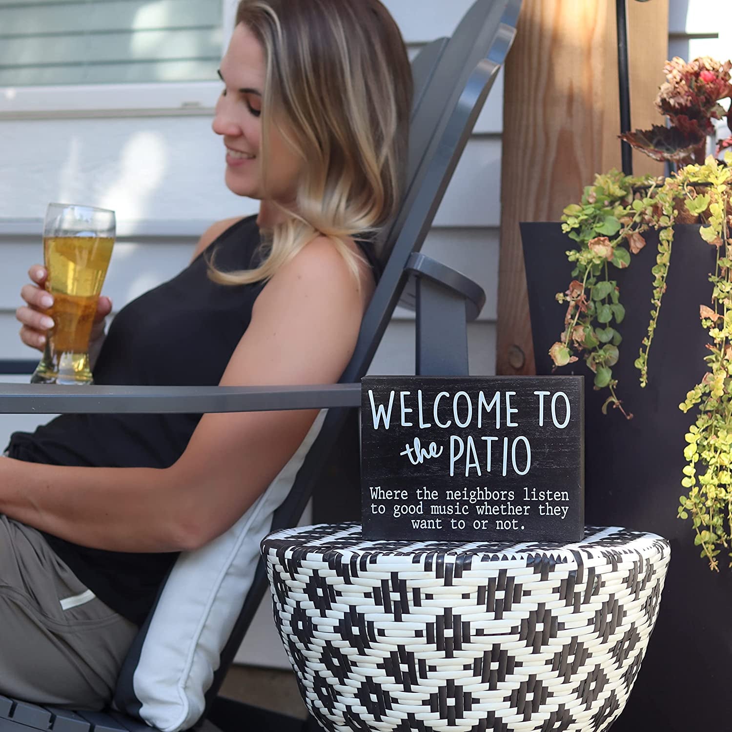 Patio Decor - Wall Art for Backyard Decor Bar and Grill - Hanging Signs Decor