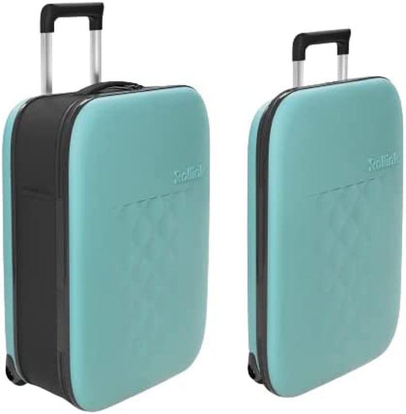 Fully Collapsible Suitcase - Hardshell Silent Wheels Carry On Luggage for Smooth Gliding