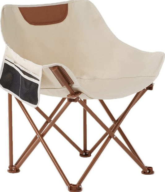 Folding Chairs - Heavy Duty 350Lbs Support Moon Chair with Carry Bag